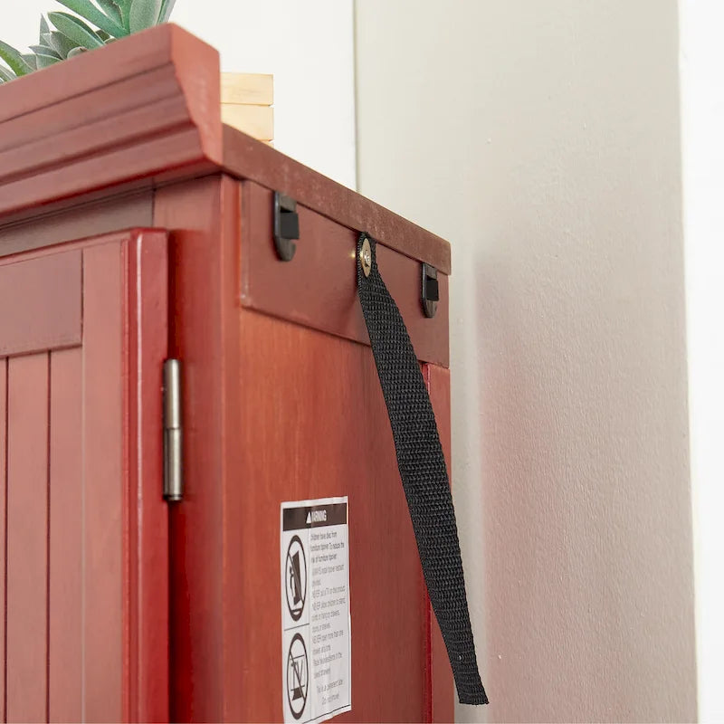 Credenza angolare da cucina a 4 ripiani in stile rustico con 8 ante, armadio alto e ripiani regolabili