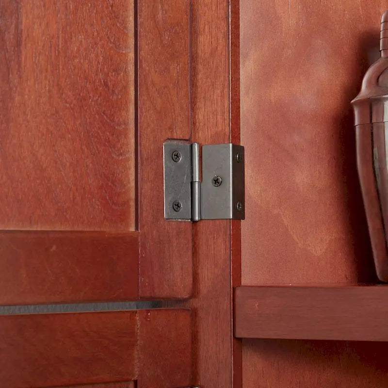 Credenza angolare da cucina a 4 ripiani in stile rustico con 8 ante, armadio alto e ripiani regolabili