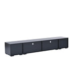 Mobile TV nero da 82,6" con ante a pressione e luci a LED per TV fino a 90"