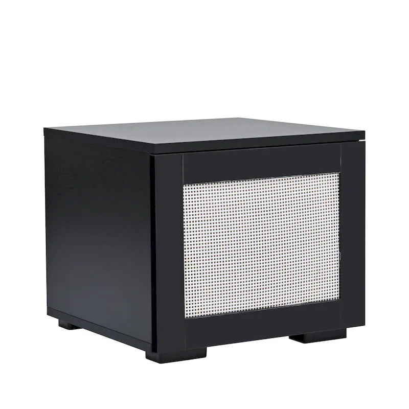 Mobile TV nero da 82,6" con ante a pressione e luci a LED per TV fino a 90"