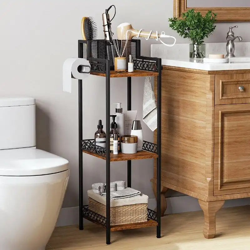 Organizer scaffale bagno a 3 ripiani - 11.42P x 9.85L x 32.68A