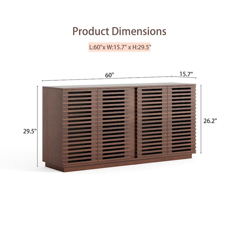 Credenza con ante in legno massello