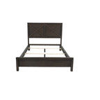 Letto Matrimoniale 1pz Contemporaneo Rustico Espresso con Testiera in Legno a X Design Unico Arredamento Camera da Letto