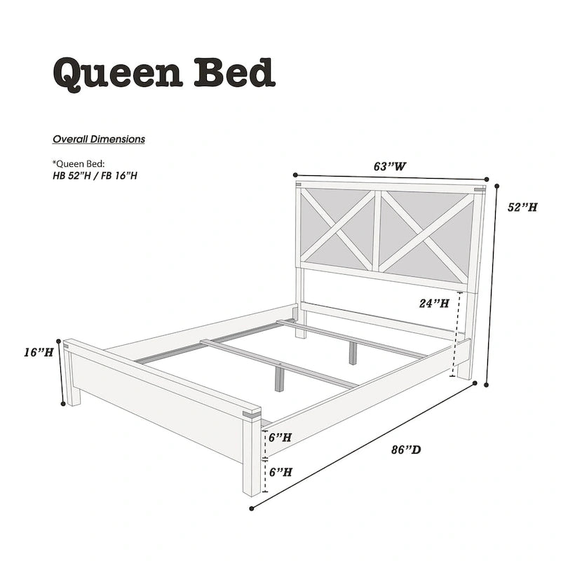 Letto Matrimoniale 1pz Contemporaneo Rustico Espresso con Testiera in Legno a X Design Unico Arredamento Camera da Letto
