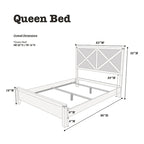 Letto Matrimoniale 1pz Contemporaneo Rustico Espresso con Testiera in Legno a X Design Unico Arredamento Camera da Letto