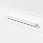 Mobile porta TV bianco da 70" con ripiani aperti e cassetti per il soggiorno