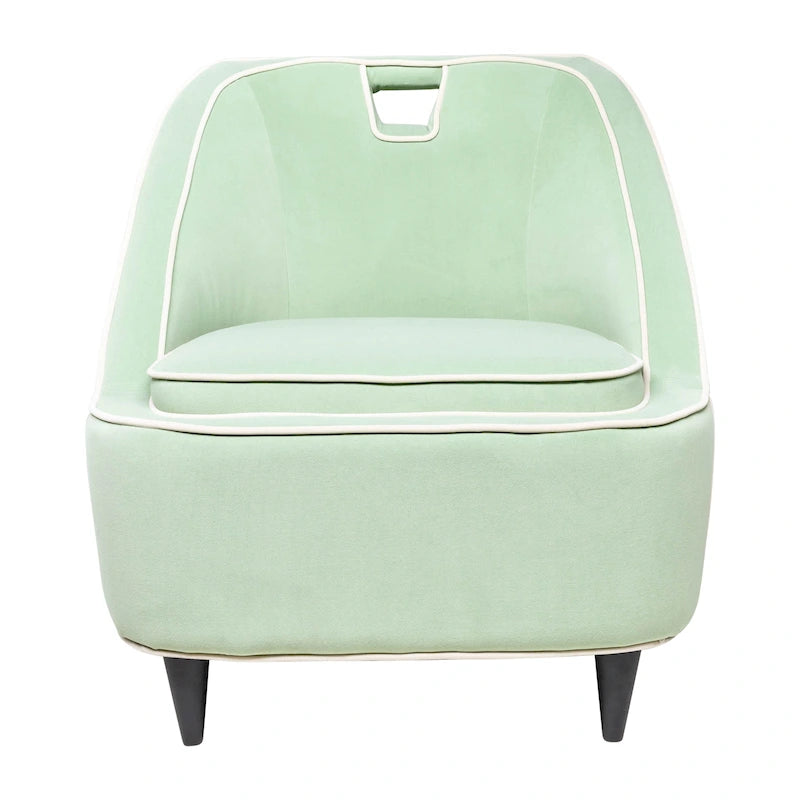 Poltrona d'Appoggio Moderna Imbottita Bicolore - 71 x 76 x 79 cm