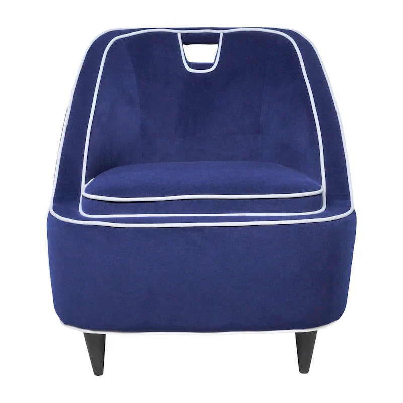 Poltrona d'Appoggio Moderna Imbottita Bicolore - 71 x 76 x 79 cm