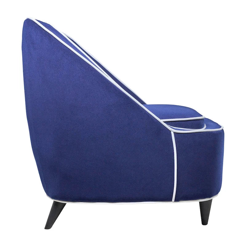 Poltrona d'Appoggio Moderna Imbottita Bicolore - 71 x 76 x 79 cm