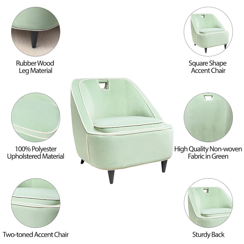 Poltrona d'Appoggio Moderna Imbottita Bicolore - 71 x 76 x 79 cm