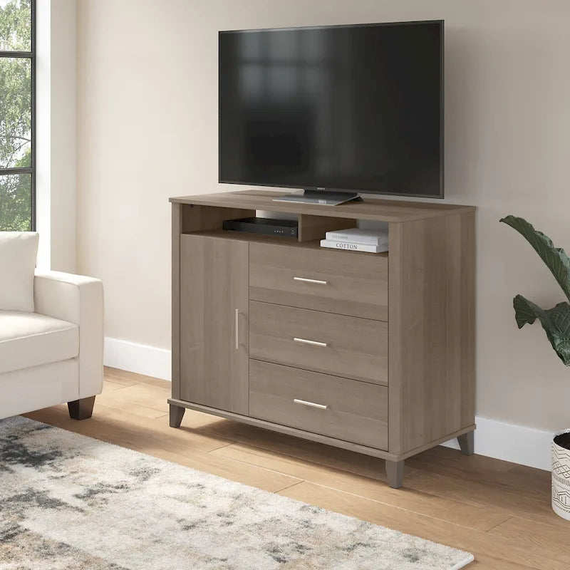 Somerset Tall TV Stand with Storage by 