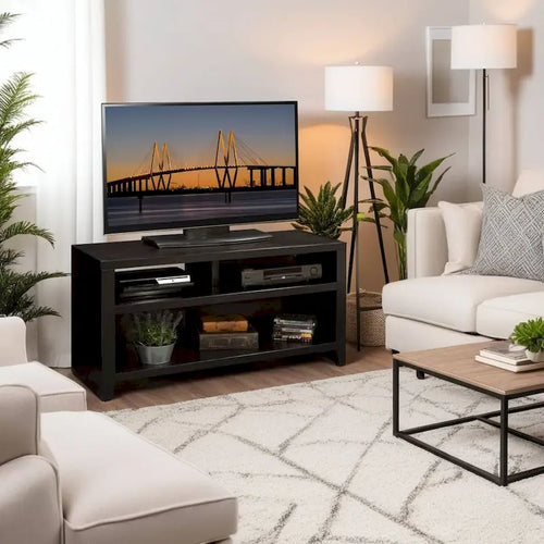  Urban Loft 48 inch TV Stand for TVs up to 55 inches, No Assembly Required, Mocha Finish