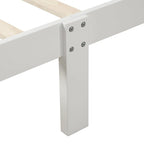 Letto a piattaforma in legno con testiera e pediera