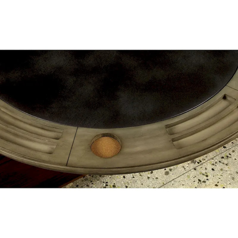 Tavolo da gioco tradizionale in legno massello grigio