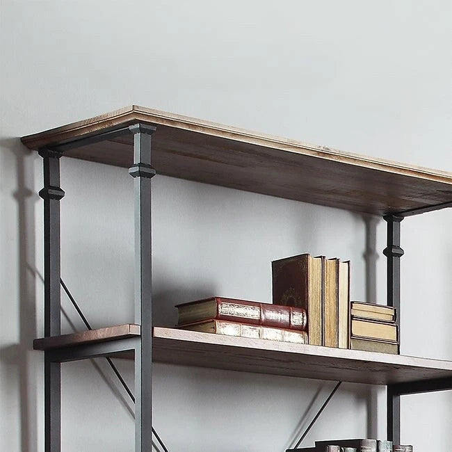 Set scrivania e libreria da 40 pollici in 3 pezzi vintage industriale moderno