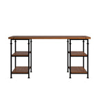 Set scrivania e libreria da 40 pollici in 3 pezzi vintage industriale moderno