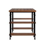 Set scrivania e libreria da 40 pollici in 3 pezzi vintage industriale moderno