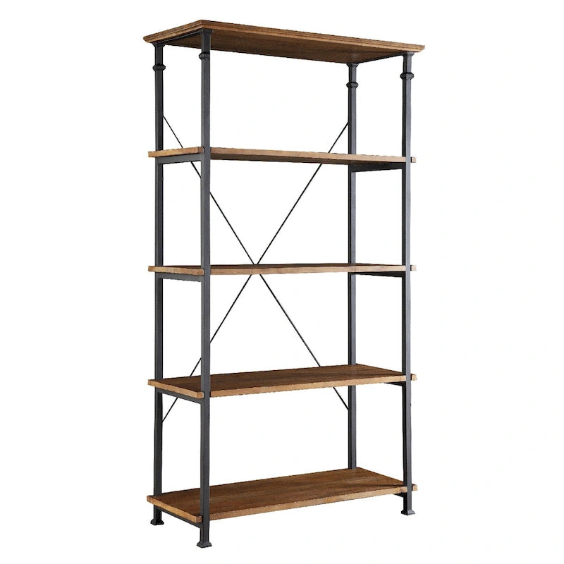 Set scrivania e libreria da 40 pollici in 3 pezzi vintage industriale moderno