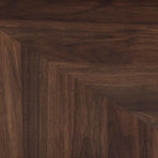 Mobile TV a 2 ante in legno con finitura noce stile Mid-Century Modern Transizionale