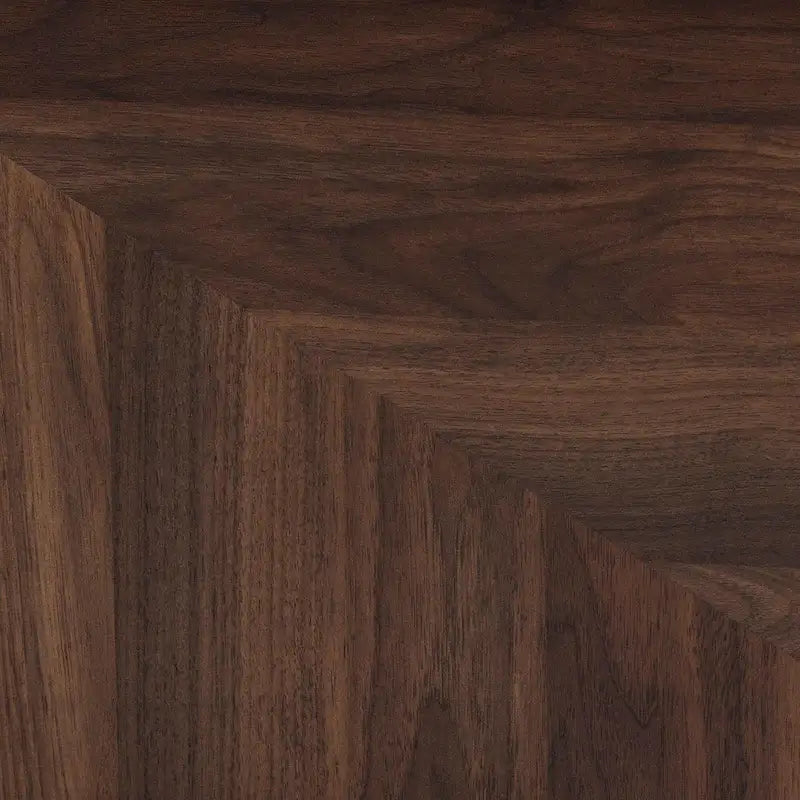 Mobile TV a 2 ante in legno con finitura noce stile Mid-Century Modern Transizionale