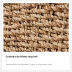 Panca contenitore Boho Farmhouse in rattan con intagli a traforo