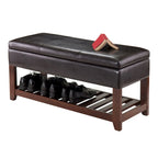 Panca contenitore, espresso e noce - 42,52 L x 15,75 P x 20,47
