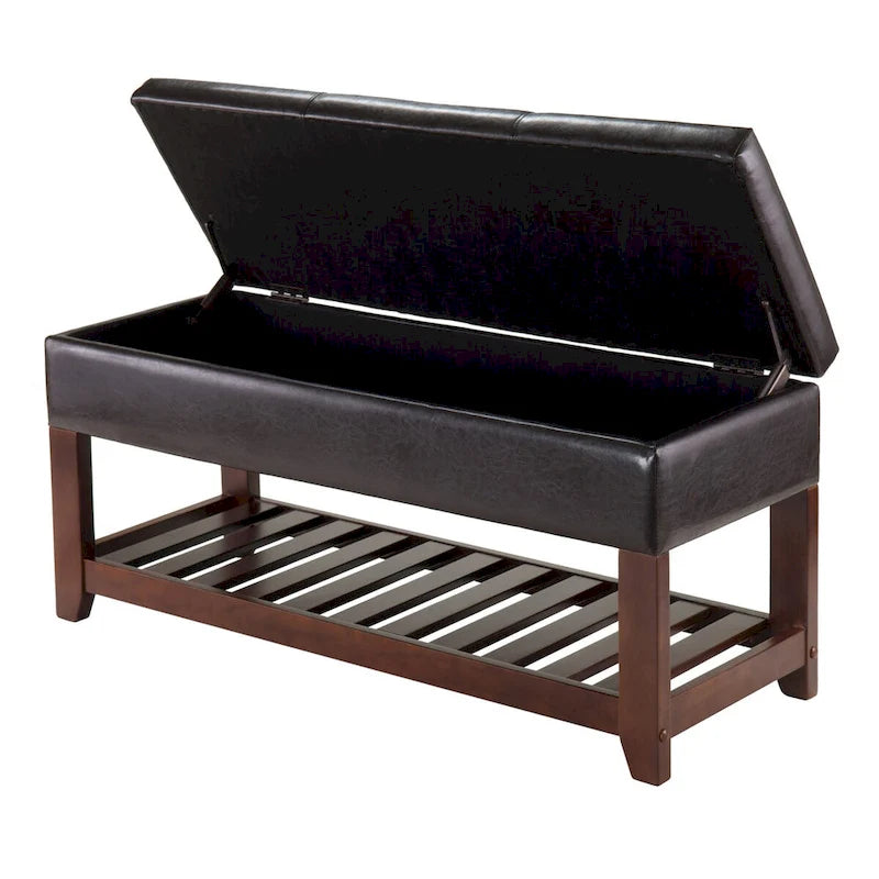Panca contenitore, espresso e noce - 42,52 L x 15,75 P x 20,47