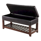 Panca contenitore, espresso e noce - 42,52 L x 15,75 P x 20,47