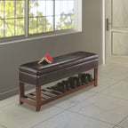 Panca contenitore, espresso e noce - 42,52 L x 15,75 P x 20,47