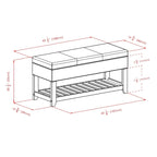 Panca contenitore, espresso e noce - 42,52 L x 15,75 P x 20,47