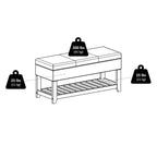 Panca contenitore, espresso e noce - 42,52 L x 15,75 P x 20,47