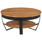 Tavolino da Salotto 65x65x32 cm in Legno Massello di Acacia