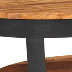 Tavolino da Salotto 65x65x32 cm in Legno Massello di Acacia