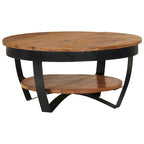 Tavolino da Salotto 65x65x32 cm in Legno Massello di Acacia
