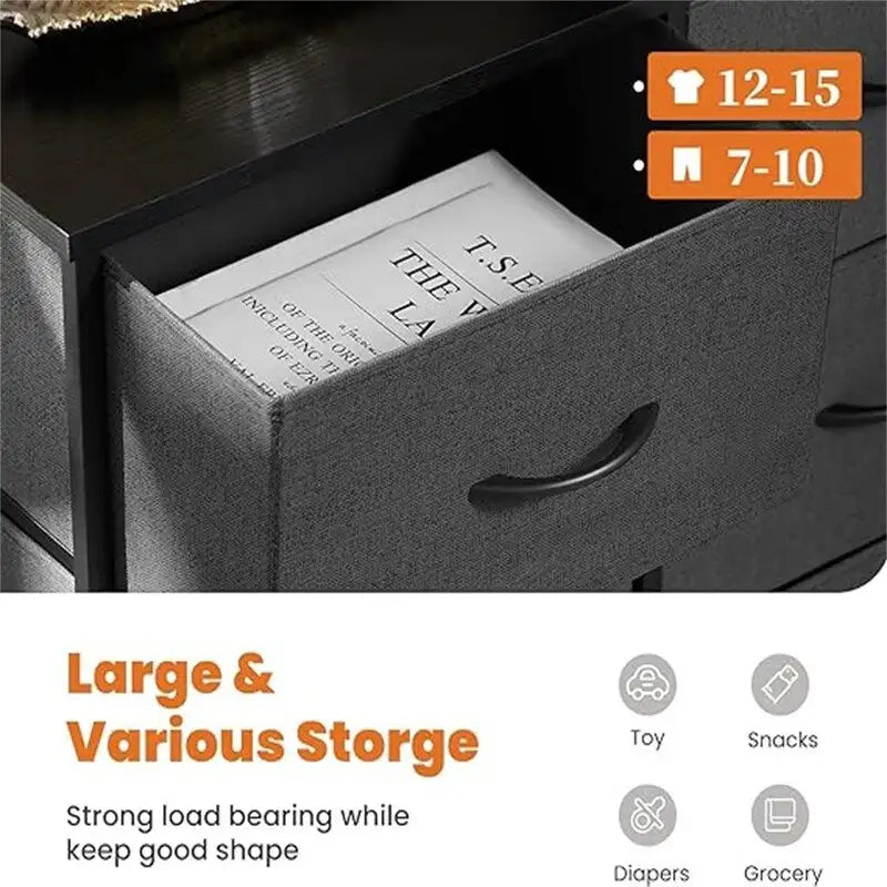 Cassettiera per camera da letto con cassetti organizer