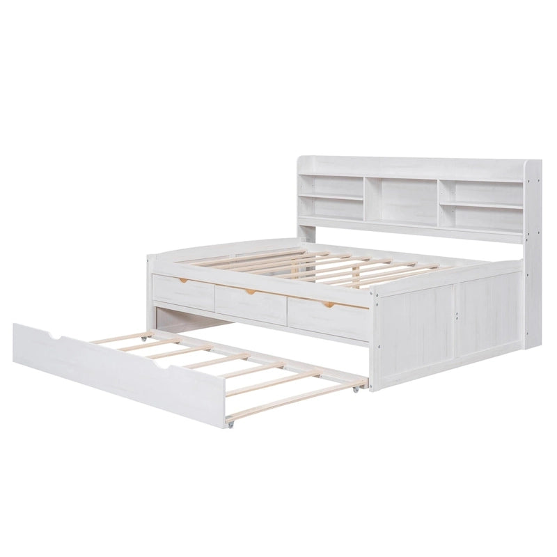 Letto a cassetti "Captain" in legno, matrimoniale