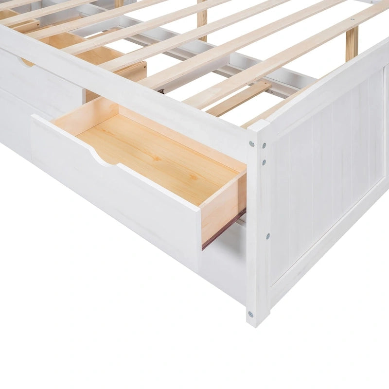 Letto a cassetti "Captain" in legno, matrimoniale