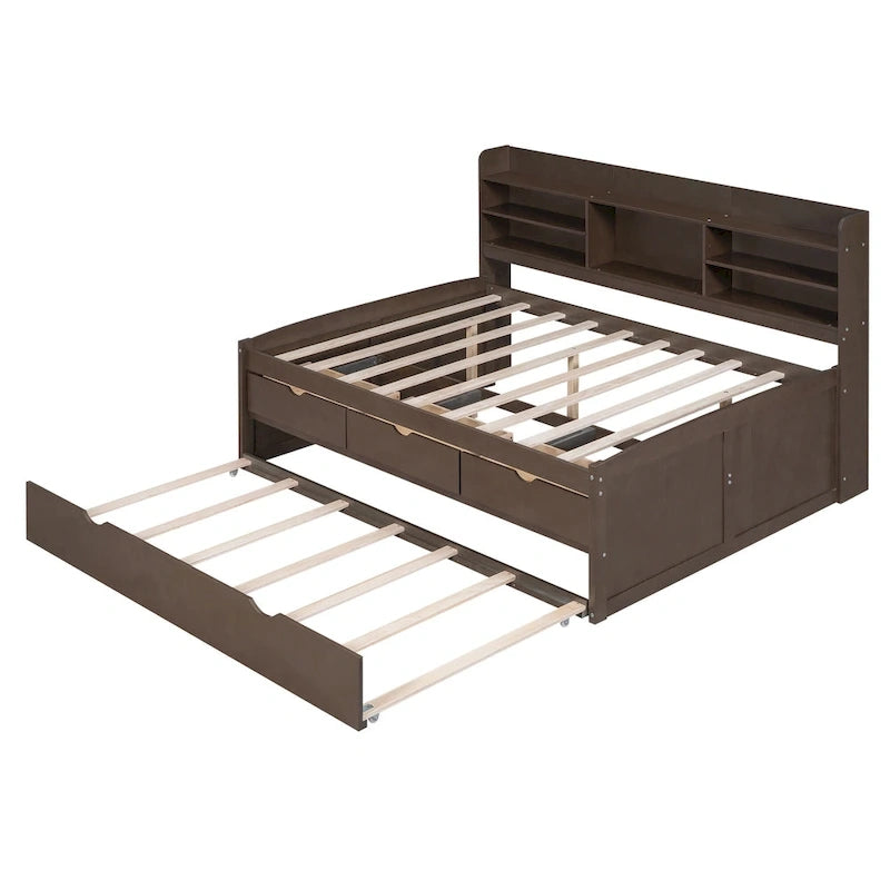 Letto a cassetti "Captain" in legno, matrimoniale