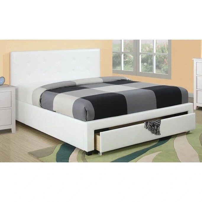 Contenitore sottoletto matrimoniale, letto imbottito in ecopelle
