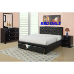 Contenitore sottoletto matrimoniale, letto imbottito in ecopelle