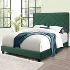 Queen Size Bed Frame with Adjustable Headboard, No Box Sping Require