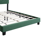 Struttura Letto Queen Size con Testiera Regolabile, Non Richiede Rete a Molle