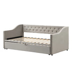 Letto da giorno imbottito a una piazza con letto estraibile a scomparsa