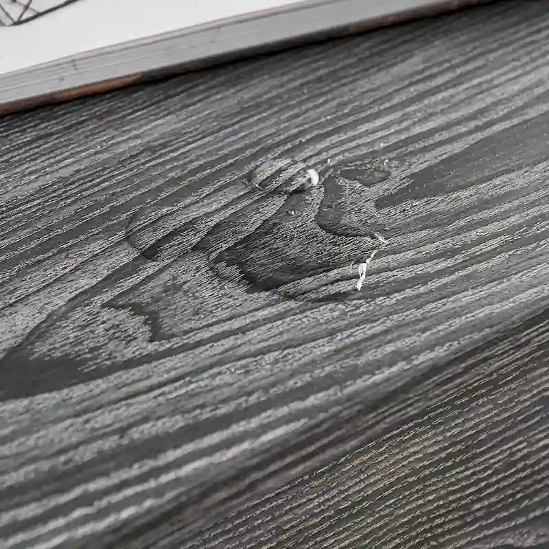 Tavolino da caffè/scrivania moderno con ripiano sollevabile in venatura di legno grigio chiaro e vano portaoggetti nascosto per soggiorno