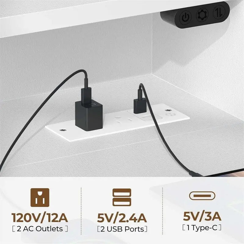 Scrivania per computer da 99 cm con luci a LED