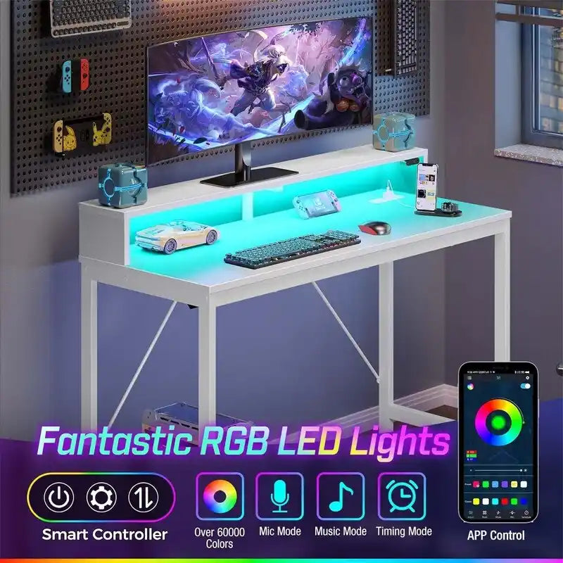 Scrivania per computer da 99 cm con luci a LED