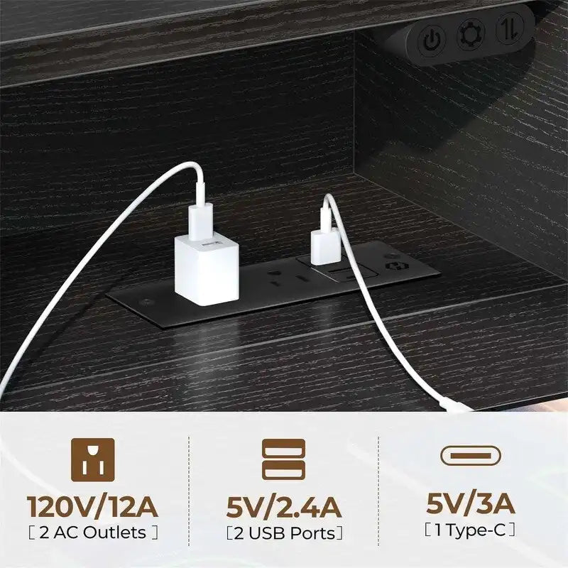 Scrivania per computer da 99 cm con luci a LED