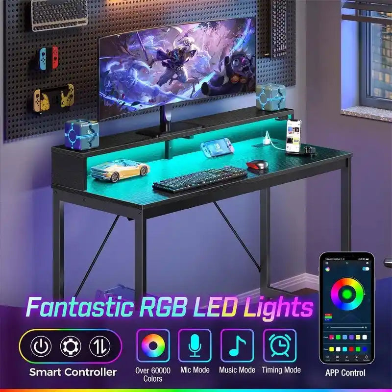 Scrivania per computer da 99 cm con luci a LED