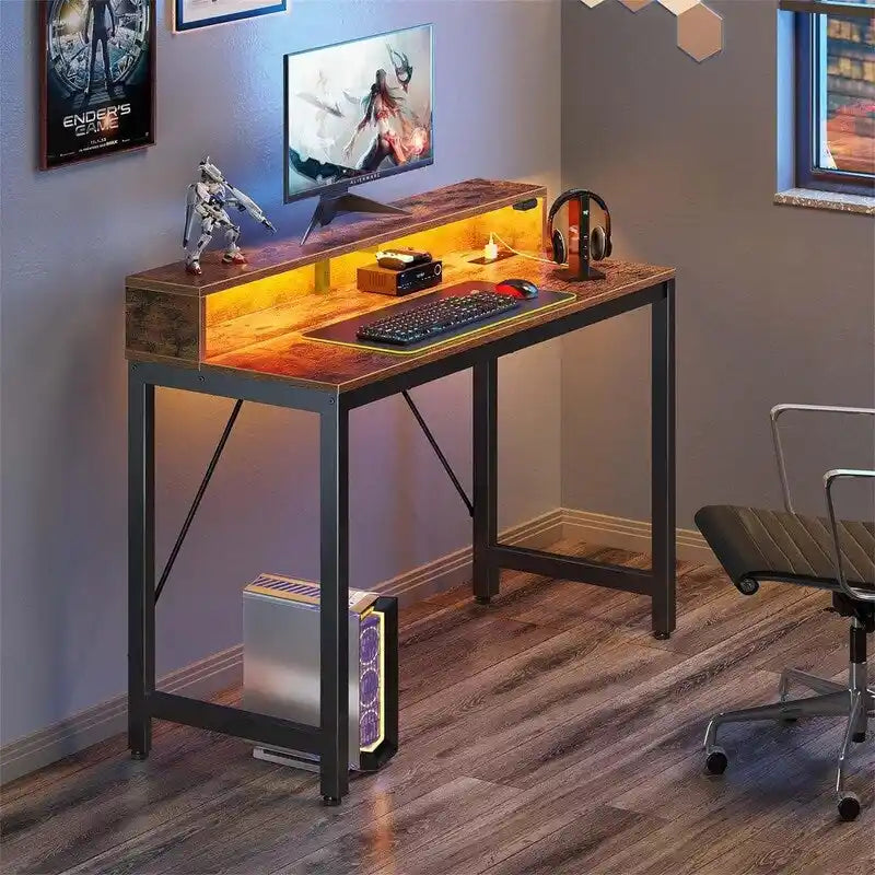 Scrivania per computer da 99 cm con luci a LED