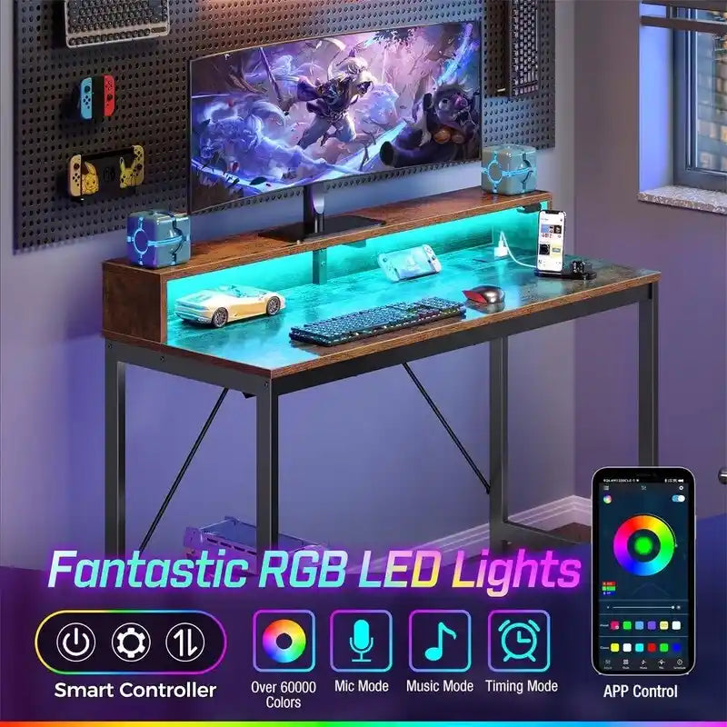 Scrivania per computer da 99 cm con luci a LED